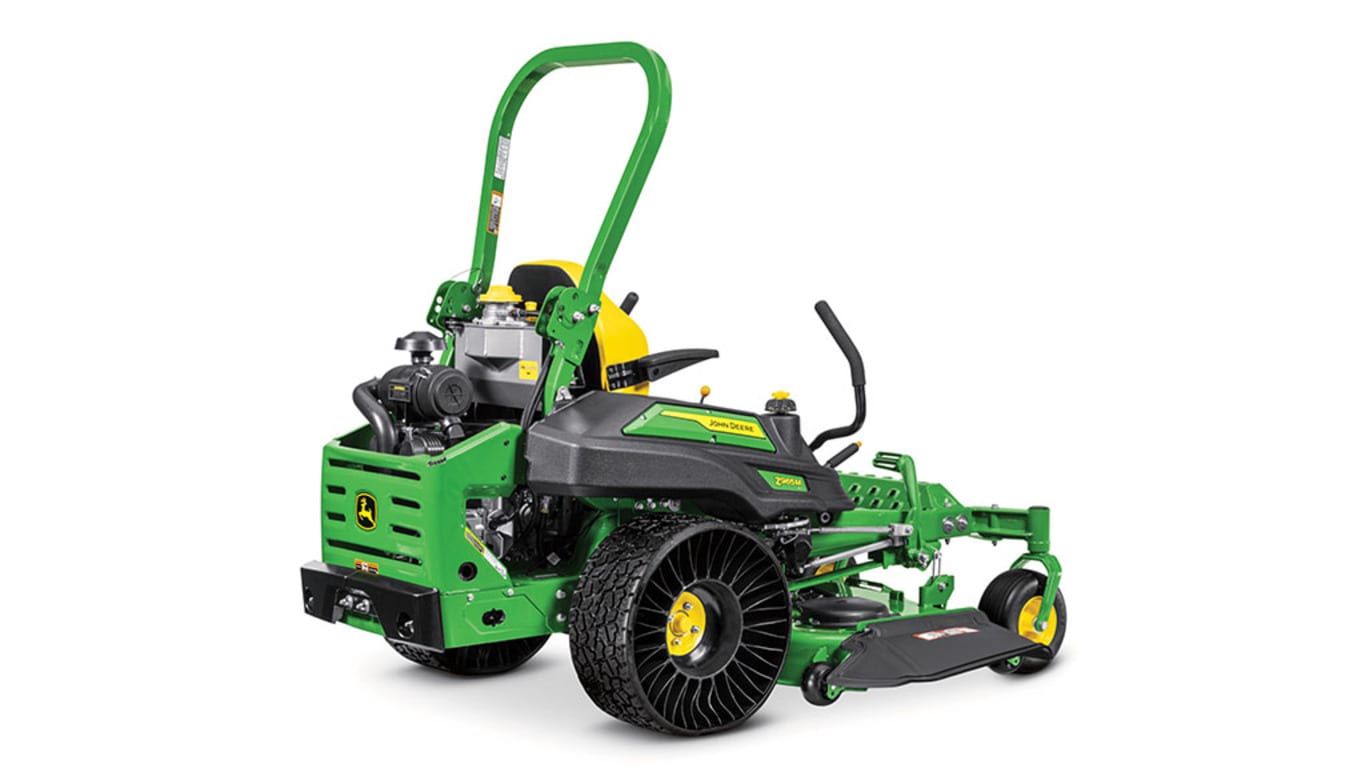 rear-right-facing studio shot of a Z965M with airless tires on a white background