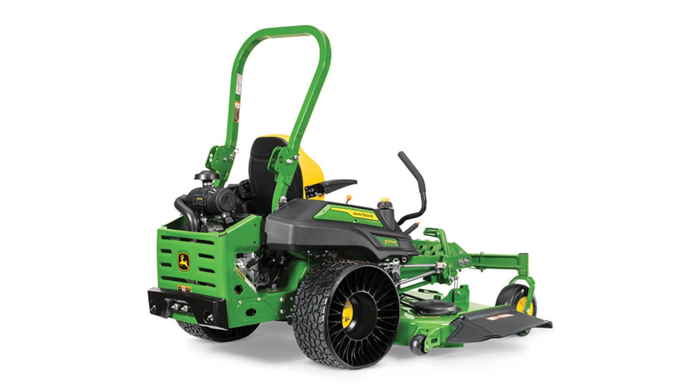 rear-right-facing studio shot of a Z975M with airless tires on a white background