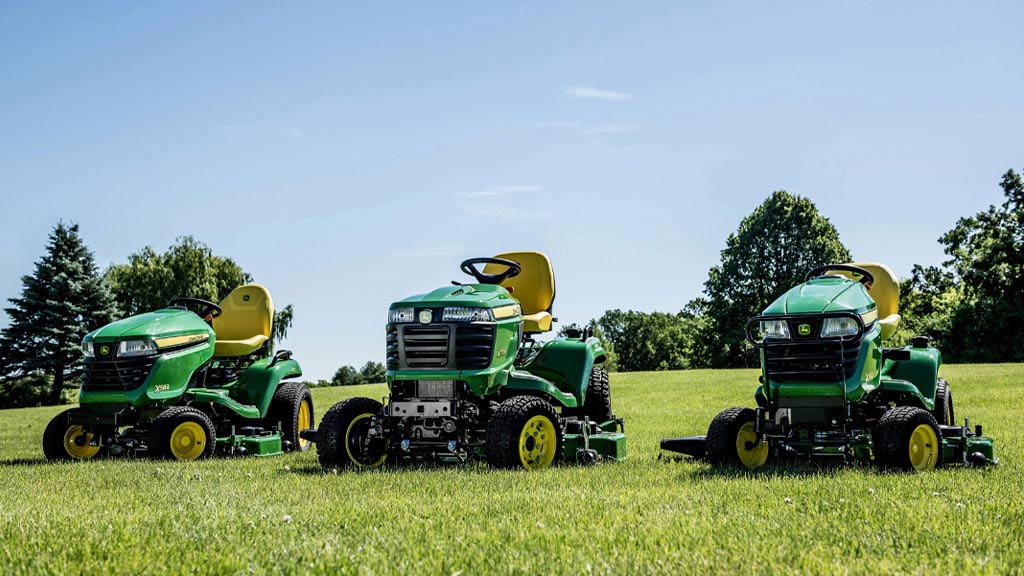 image of 3 lawn tractors