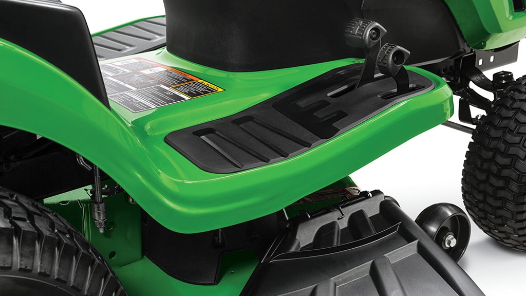 Close-up studio shot of two black side-by-side foot pedals.