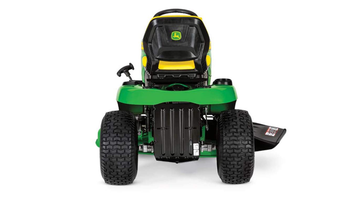Studio image with a rear view of a S110 mower