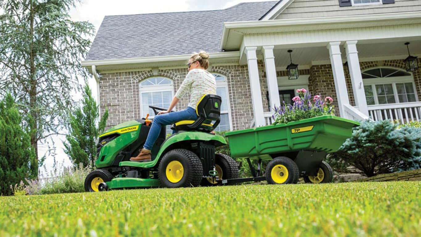 John deere store leaf collection cart