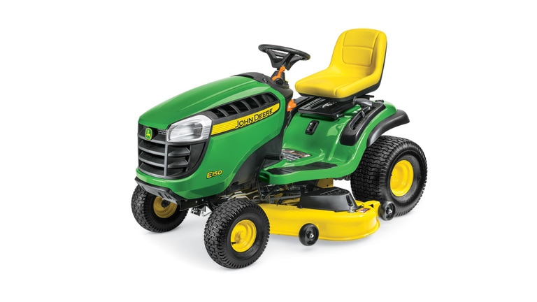 Studio image of E150 Lawn Tractor