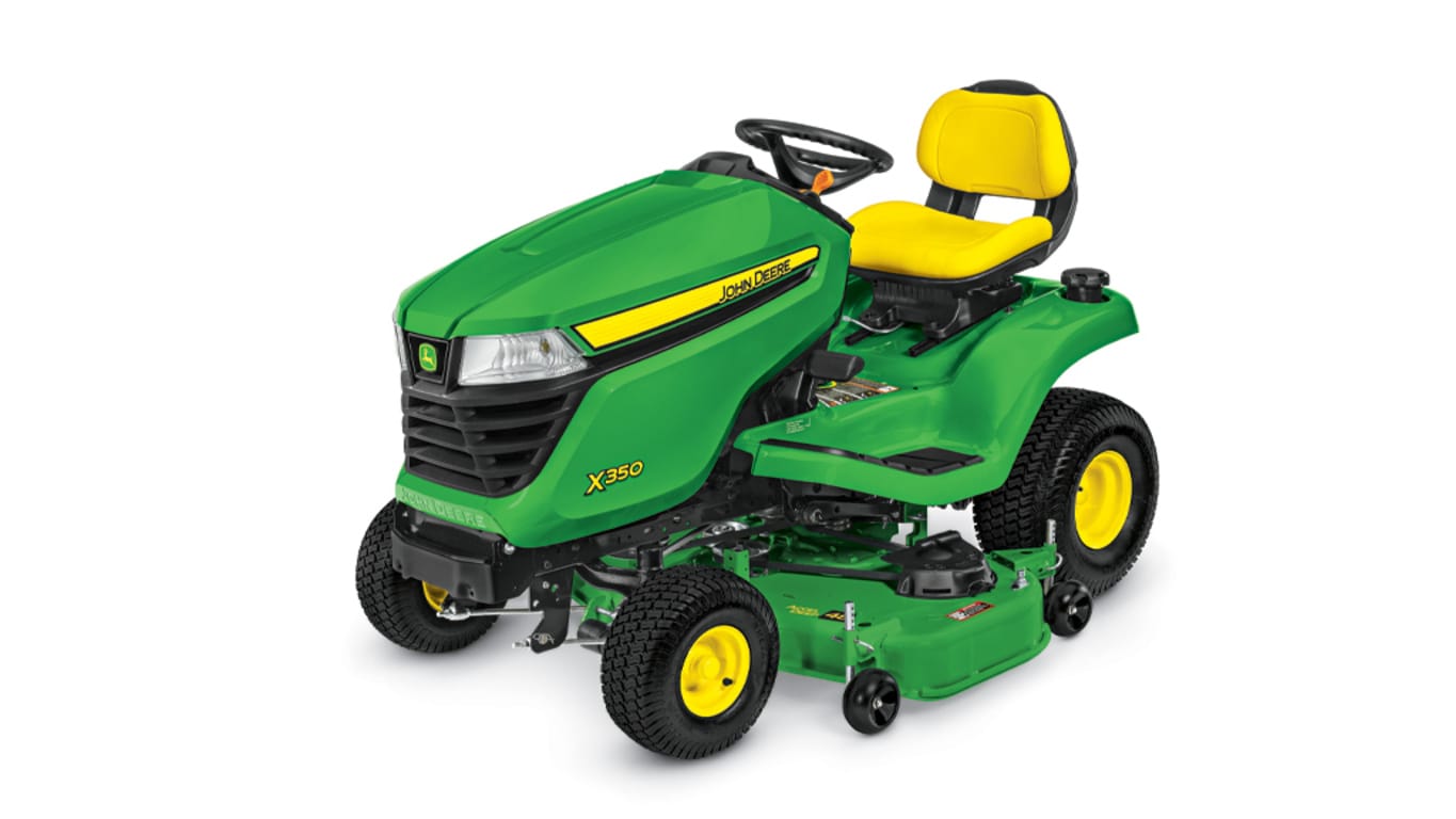 studio image of the X350 lawn mower with 48-in deck