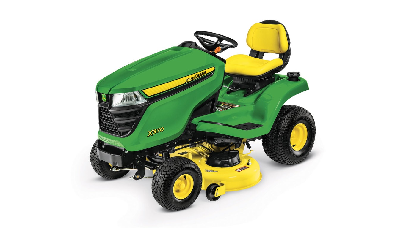 studio image of the X370 series lawn mower