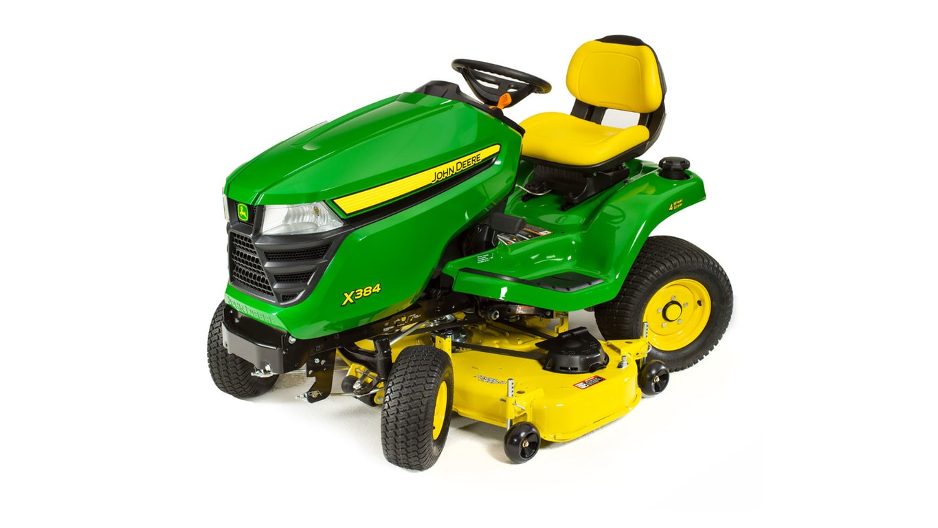 studio image of the X384 series lawn mower