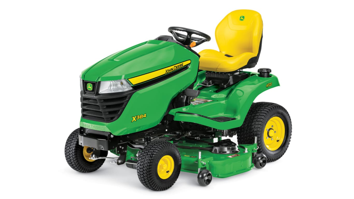studio image of the X384 series lawn mower