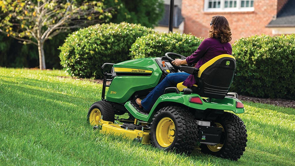 image of X500 image of lawn mower going up a hill