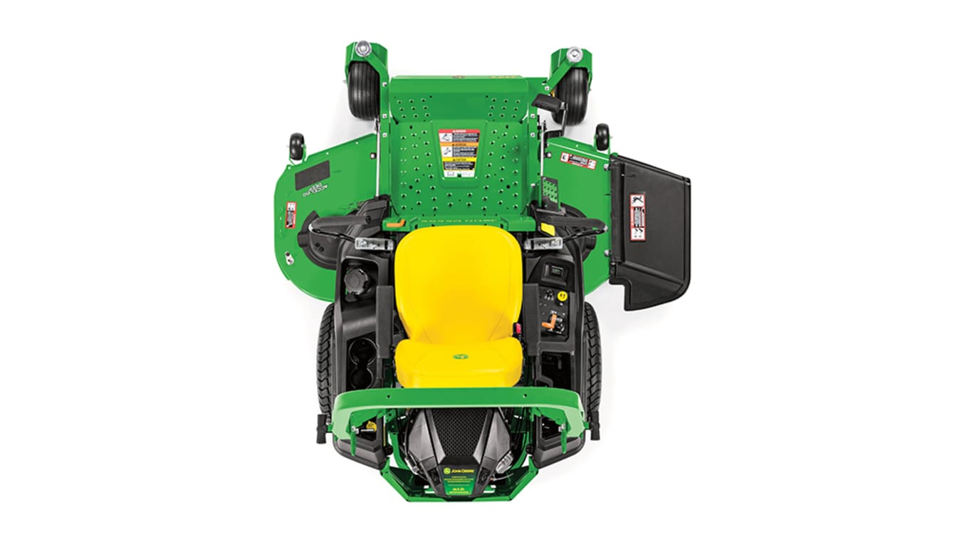 Studio image with a top view of a Z515E mower