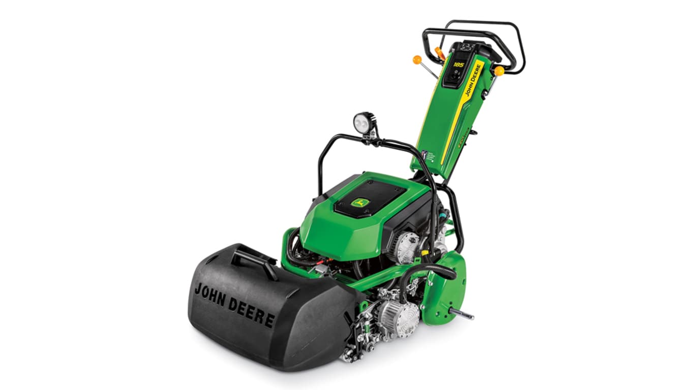 Studio image of a 185 E-Cut Electric Walk Greens Mower