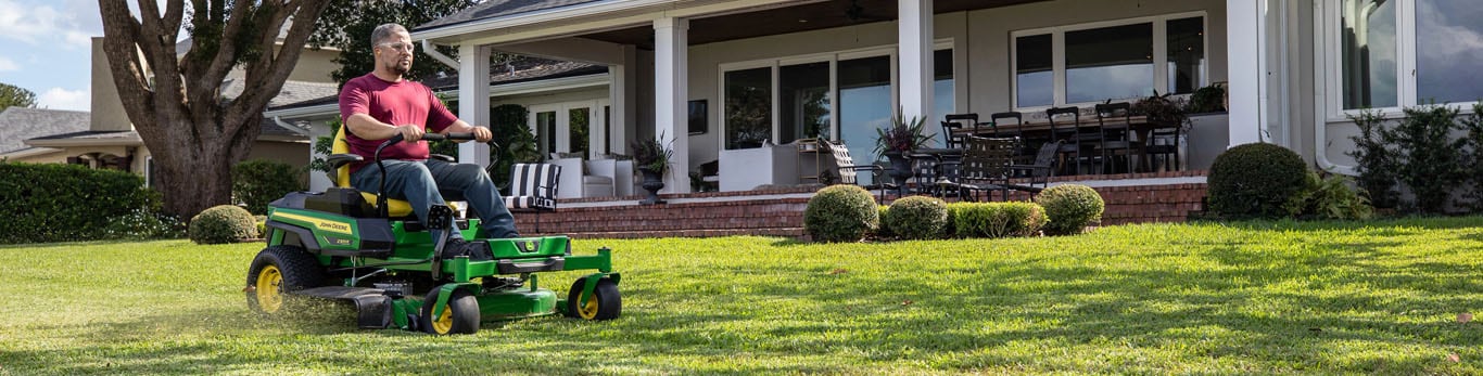 Person cutting grass with a Z370R Zero-Turn mower