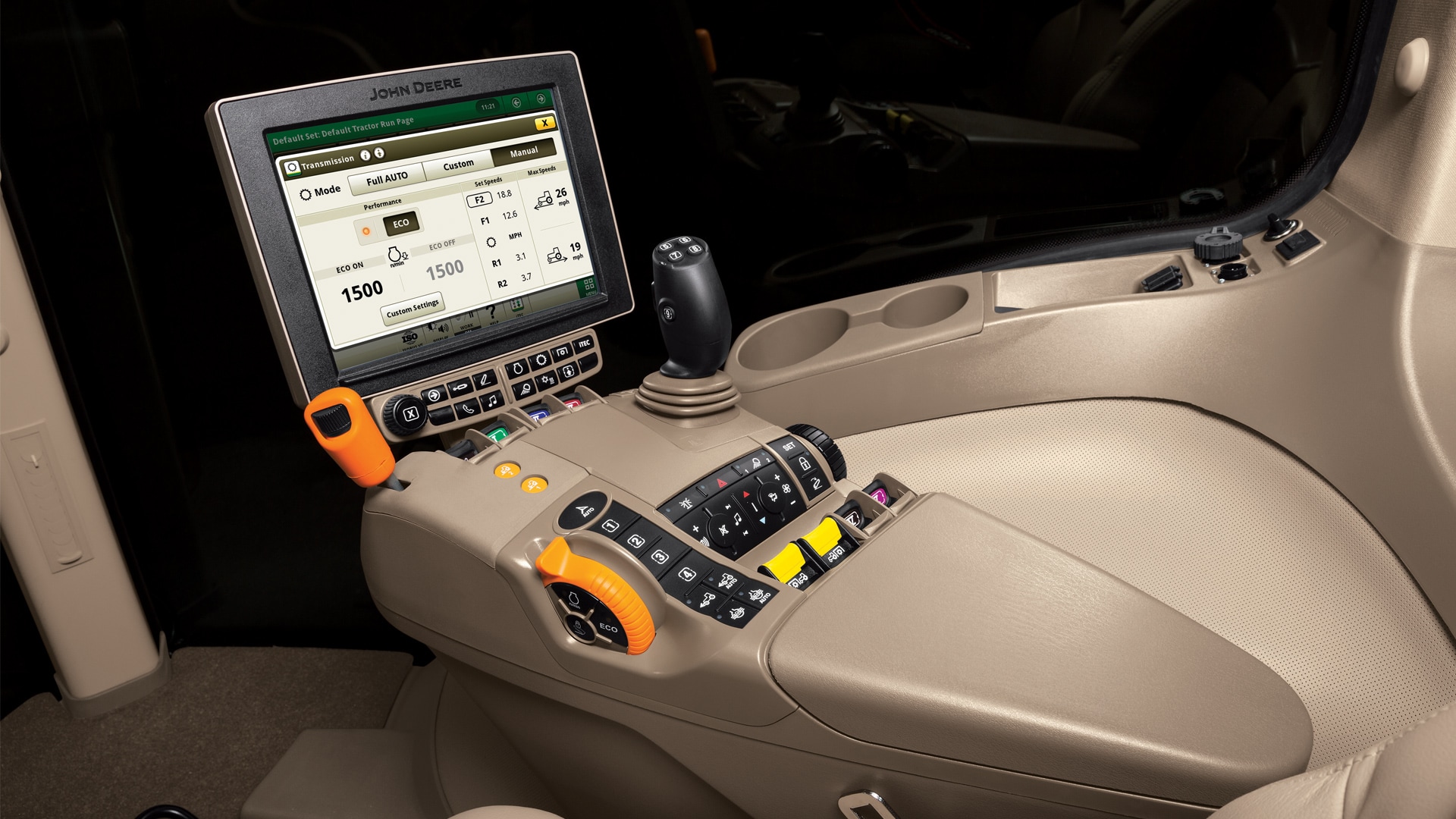inside view of a cab for ag management solutions