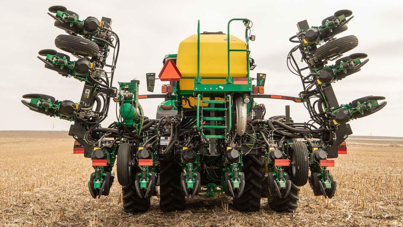 TC planter bar with ExactEmerge™ row units folded.