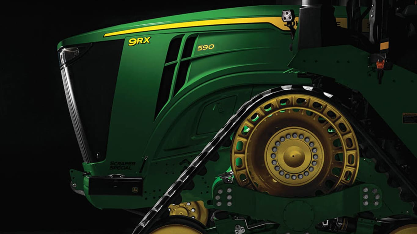 Studio Image of a 9RX 590 Scraper Special Tractor
