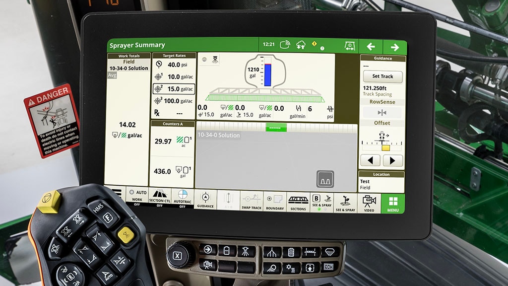 G5 Plus Command center in a sprayer