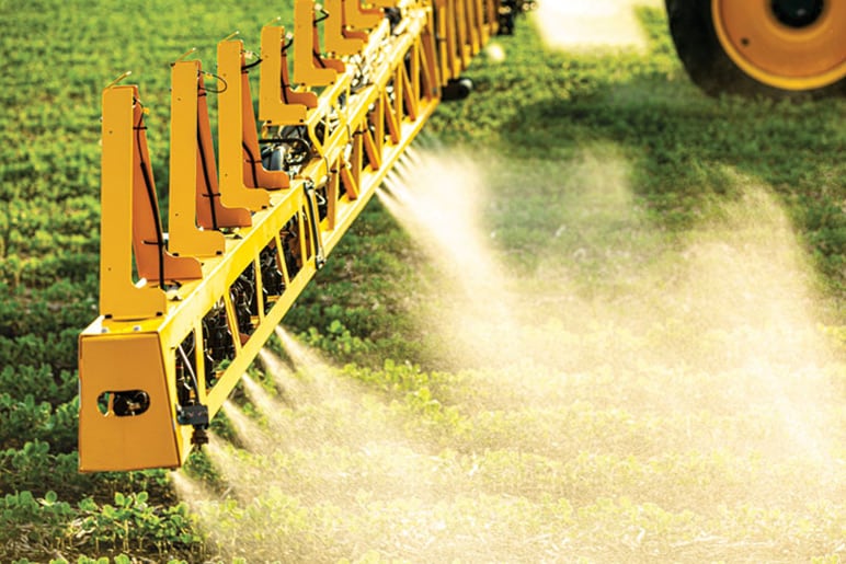 Sprayer out in the field, providing cost efficiency
