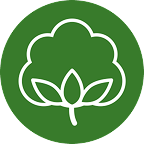 green icon of a cotton boll