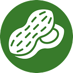 green icon of a peanut