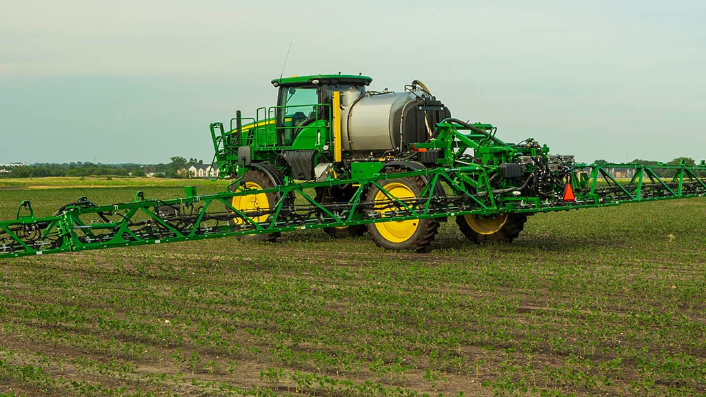 John Deere sprayer with See & SprayTM Premium Performance Upgrade Kit.