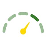 half circle meter icon