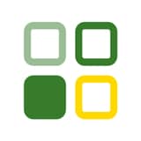 icon of four squares in yellow and green