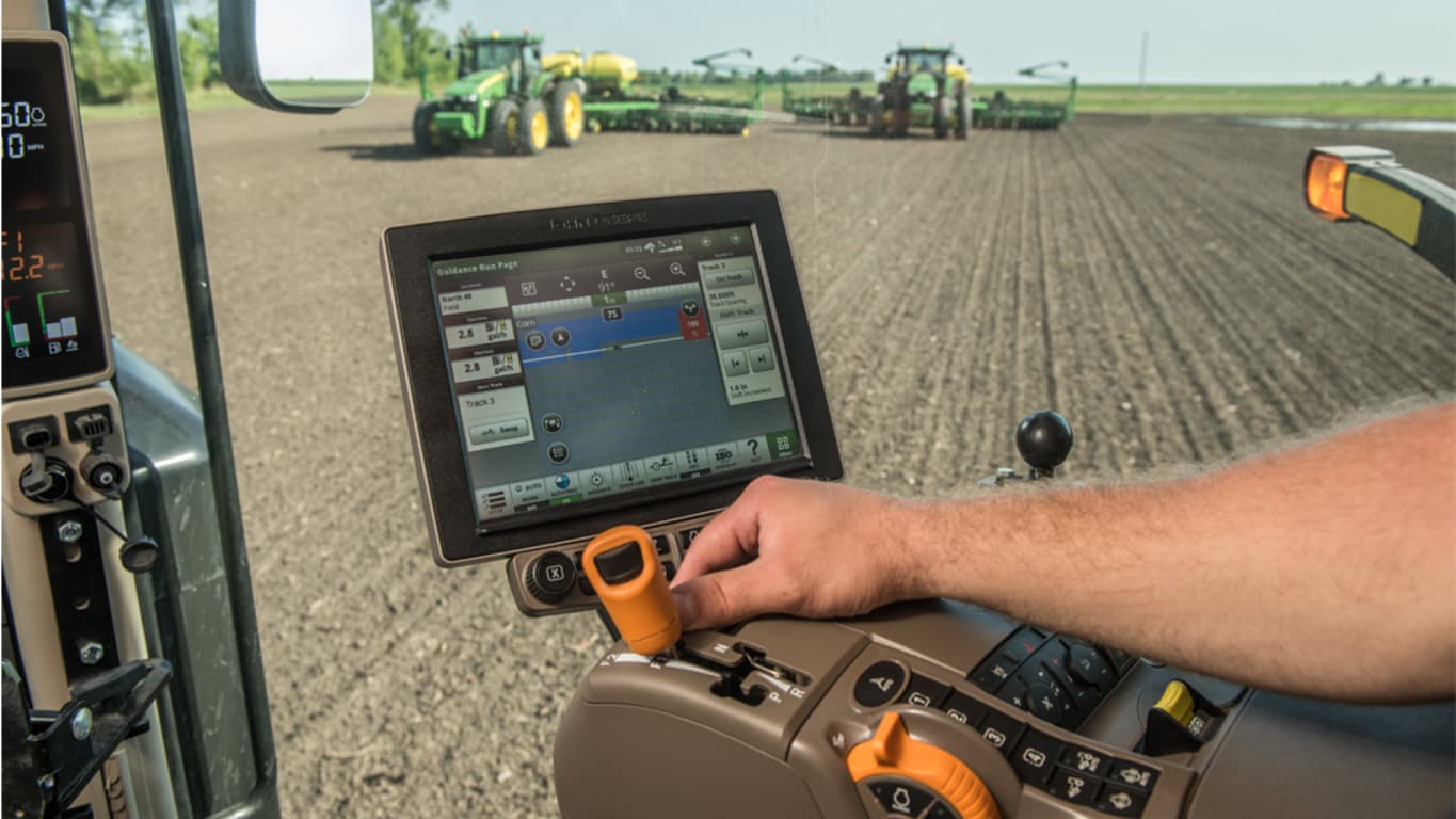 Photo using John Deere in-field-data-sharing precision ag technology