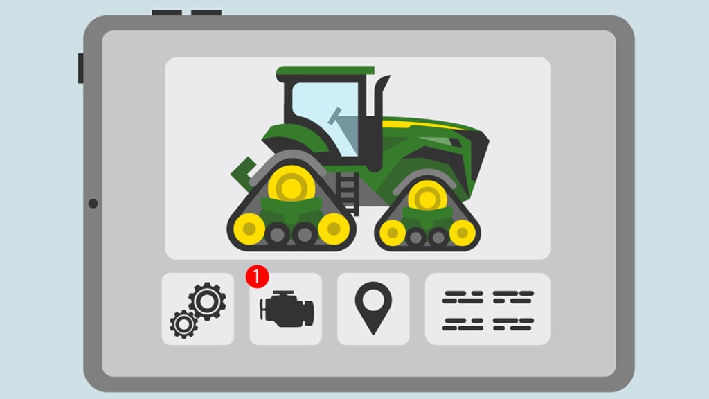 diagnostic alert on tractor