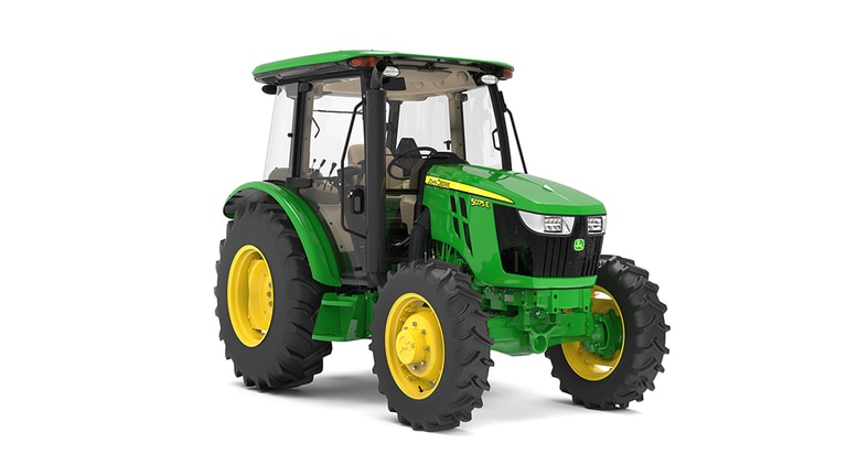 front-right view of 5075E utility tractor