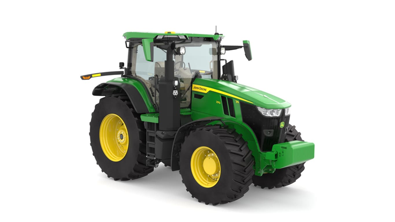 Front right facing 7R 270 Tractor on a white background