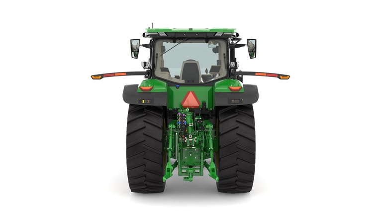 Rear view of 7R 270 Tractor on a white background