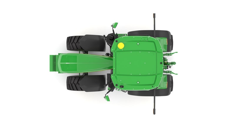 Top view of 7R 270 Tractor on a white background