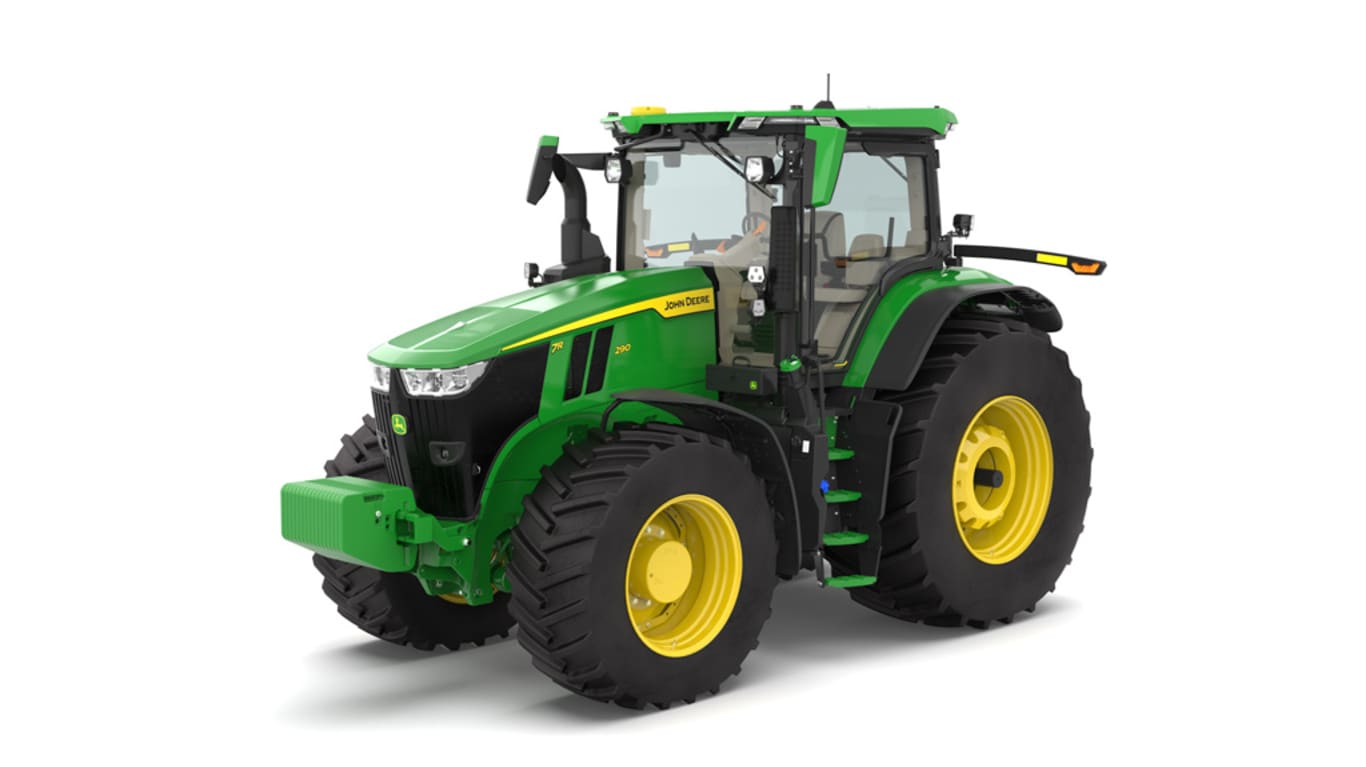 Front left facing 7R 290 tractor on a white background