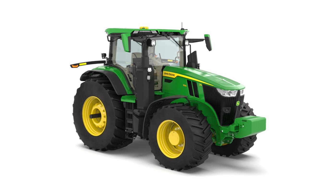 Front right facing 7R 290 tractor on a white background