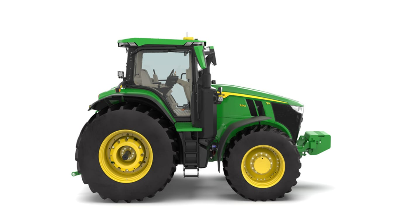 Right facing 7R 290 tractor on a white background