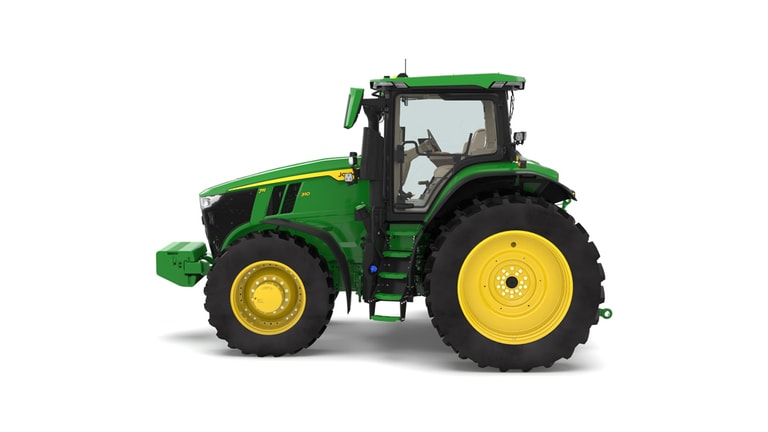 Left facing 7R 310 tractor on a white background