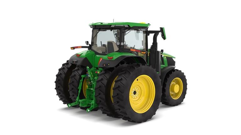 Rear right facing 7R 310 tractor on a white background