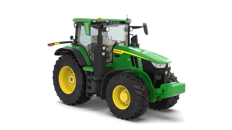 Front right facing 7R 330 tractor on a white background