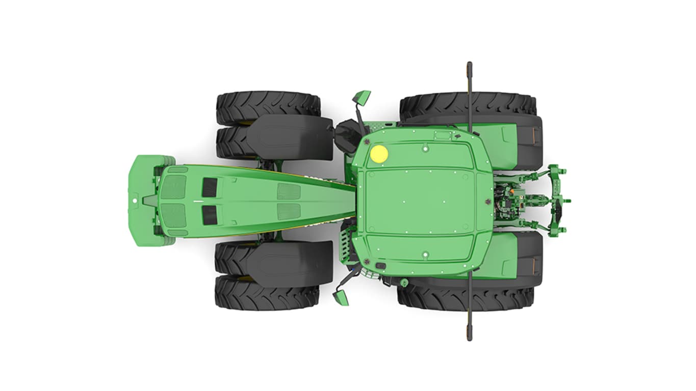 Studio image of Top facing 8R 540 Tractor