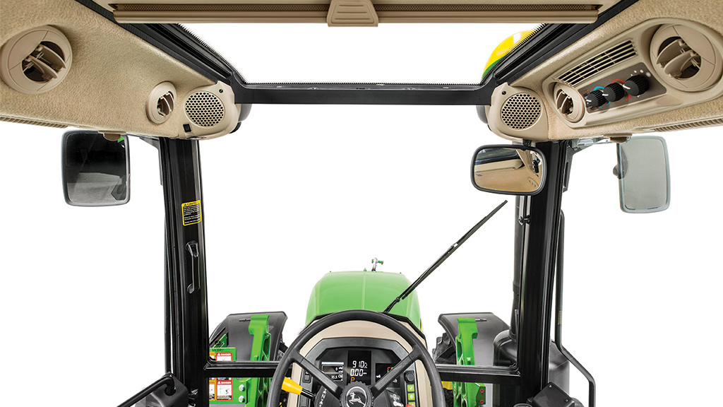 viewpoint from sitting inside cab