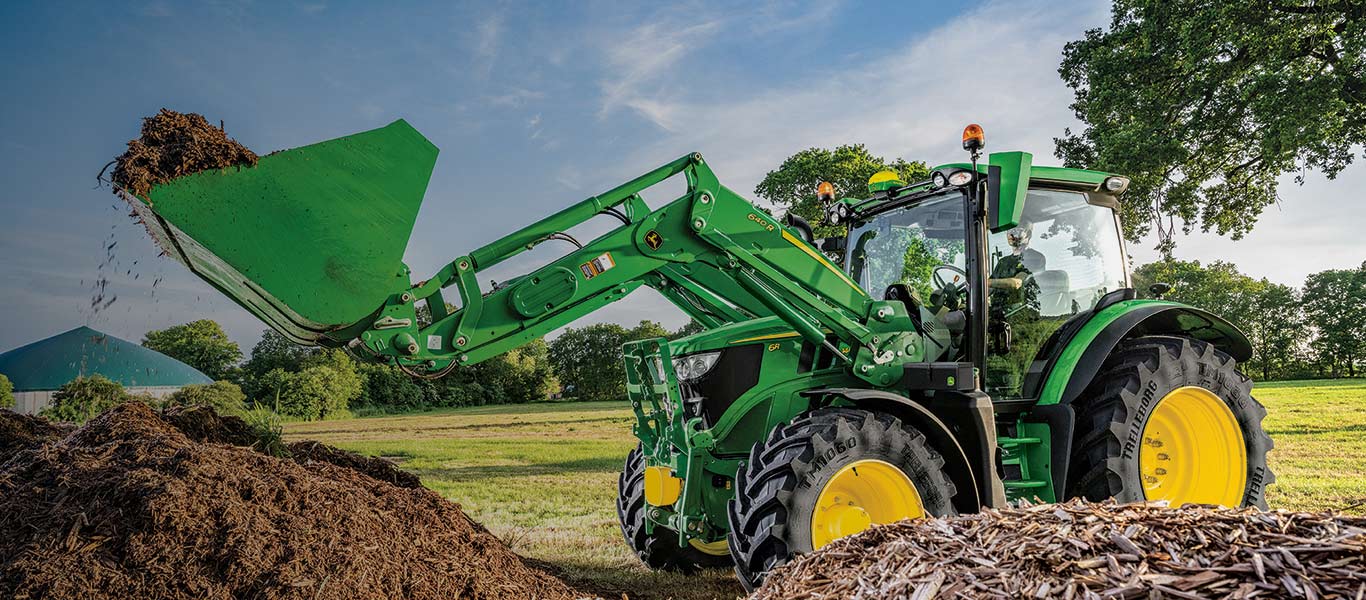 John Deere 6R 165 Tractor with front loader