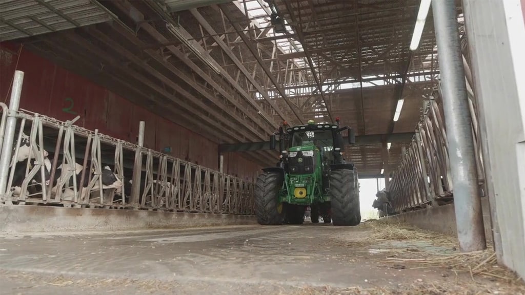 tractor going field