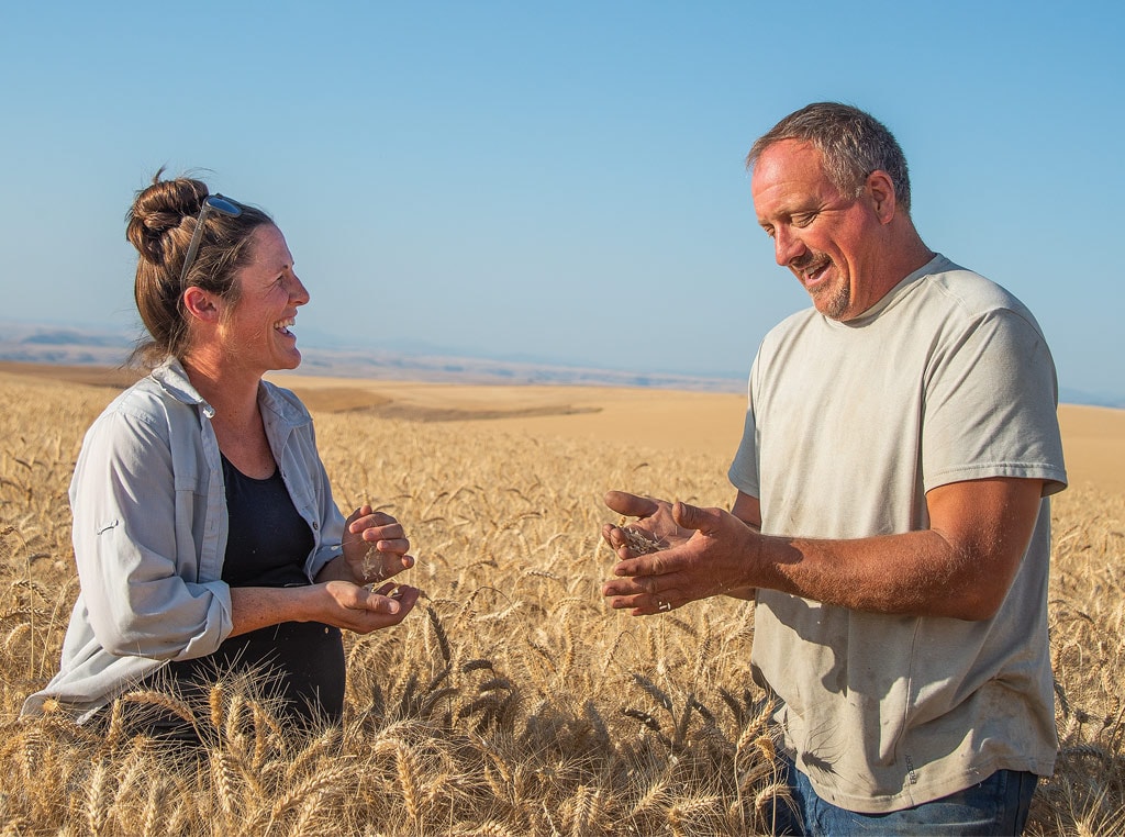 Couple in field