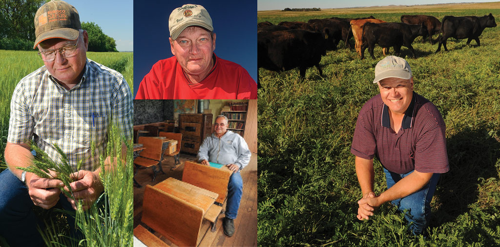 It's their passion for agriculture that makes Kansas farmer Richard Seck (left); South Dakotans Dwayne Beck (top) and Rick Bieber (bottom) and North Dakota rancher/farmer Gabe Brown (right) worthy of 