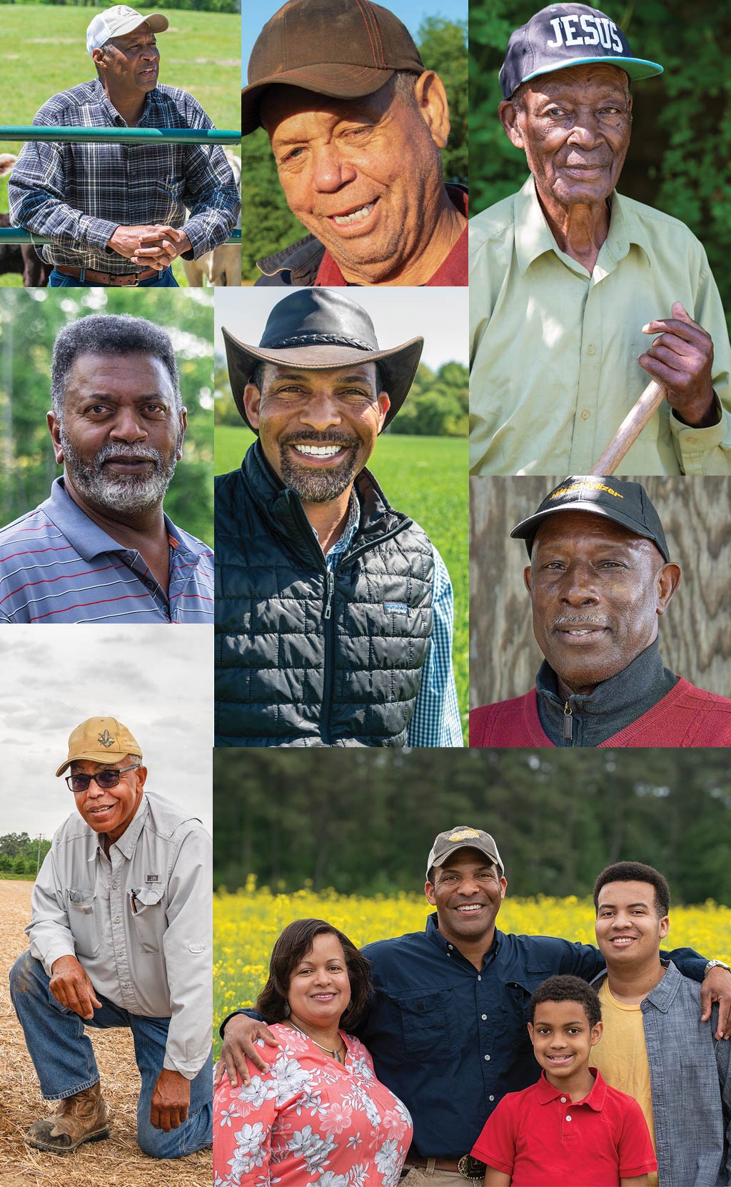 various farmers faces