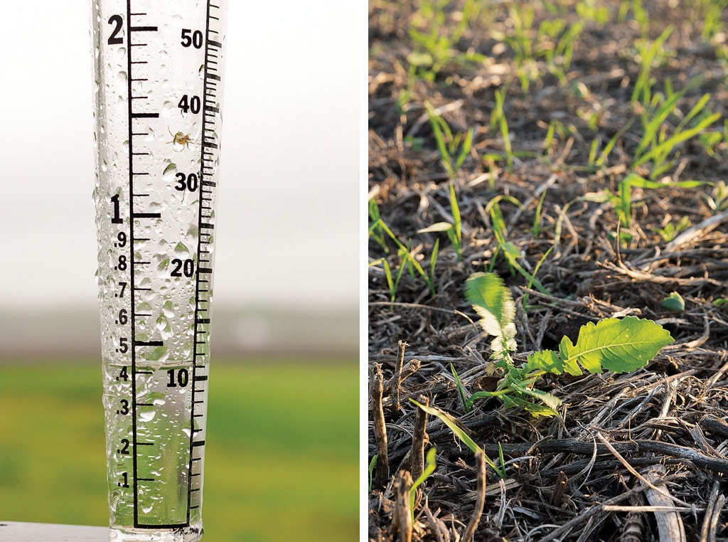 tube to test rain fall and soil