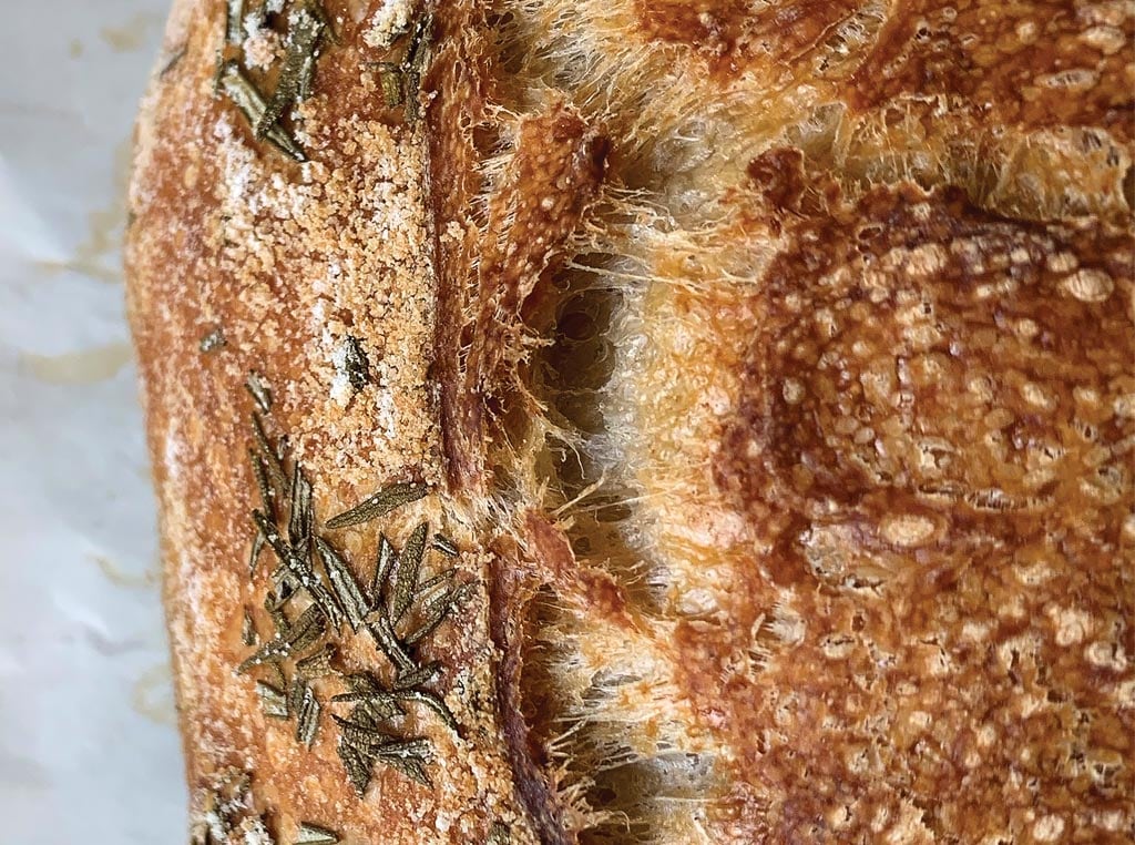 Sourdough bread close up