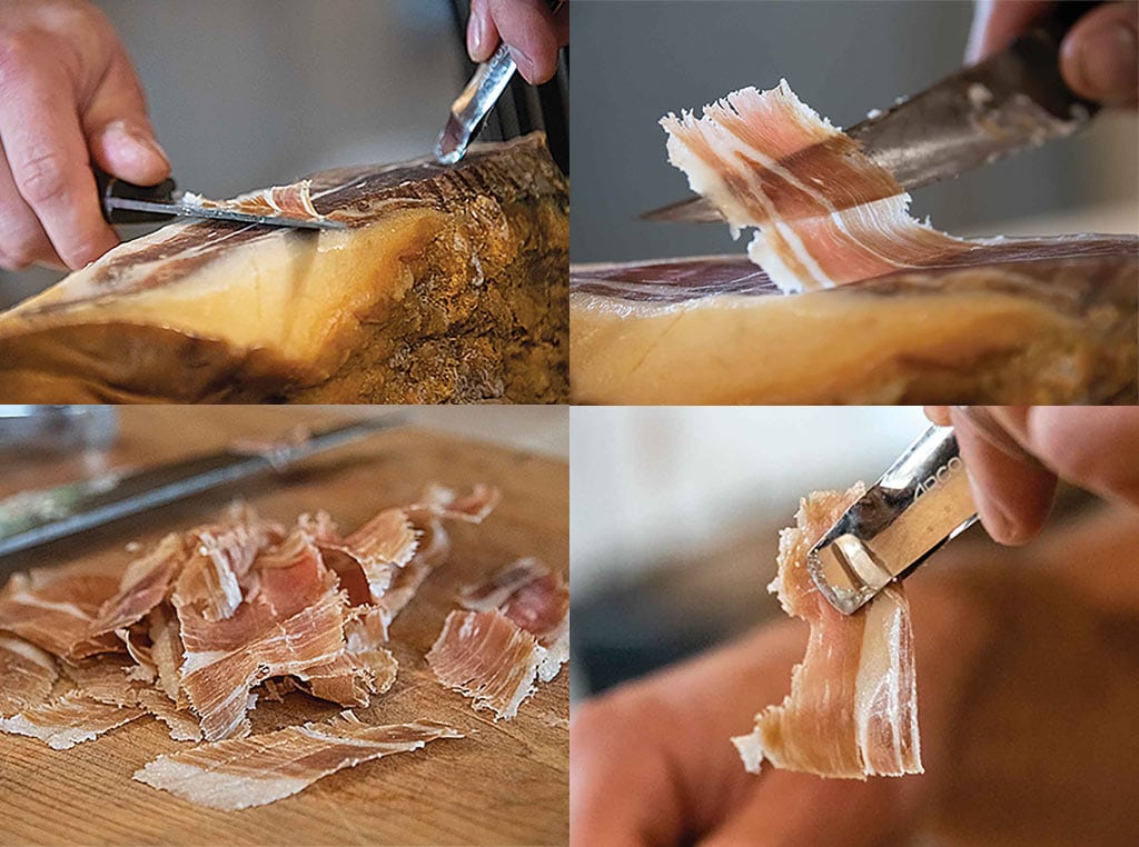 photos of meat being cut