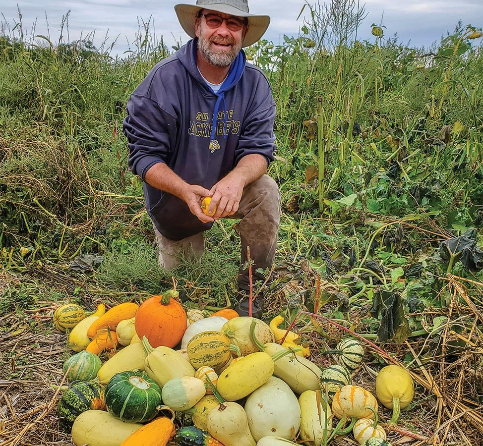 Jim Ristau with his plants