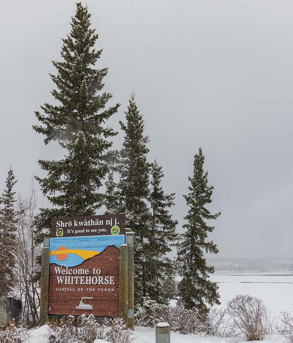 Welcome to Whitehorse sign