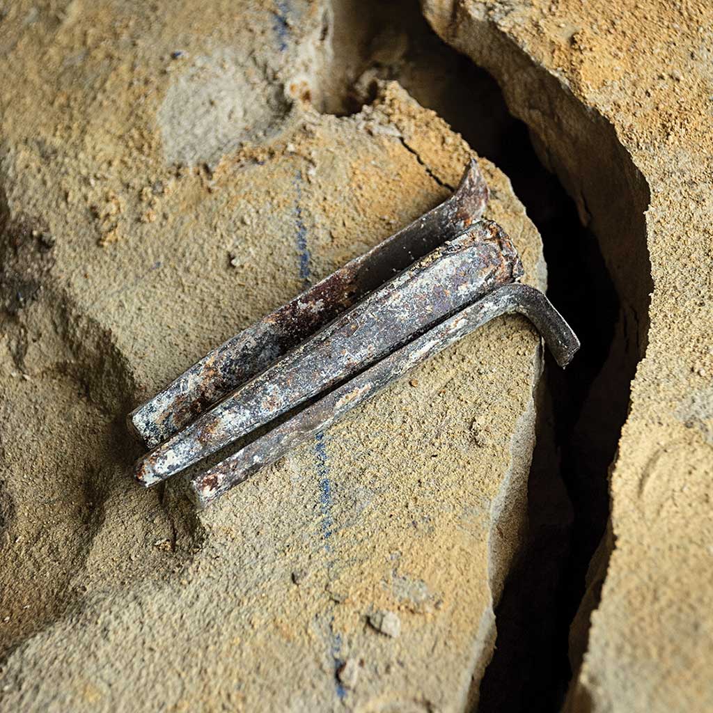 limestone feather and wedge